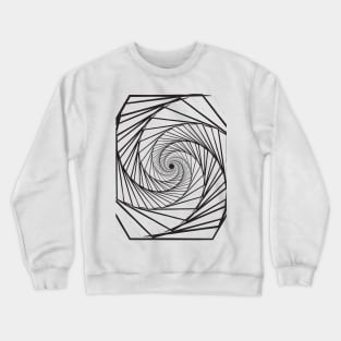 Geometric galaxy Monochromatic spiral Crewneck Sweatshirt